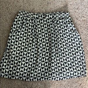 Black and white patterned skirt